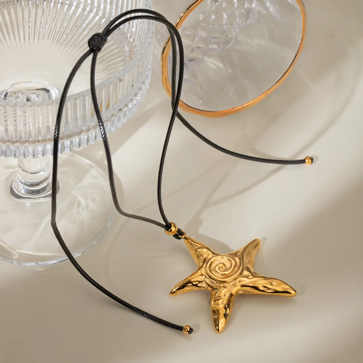 Wholesale Jewelry Vacation Beach Starfish 304 Stainless Steel Pendant Necklace display picture 3