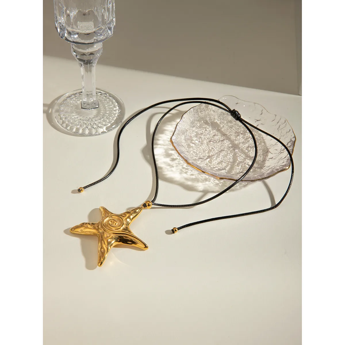 Wholesale Jewelry Vacation Beach Starfish 304 Stainless Steel Pendant Necklace display picture 9