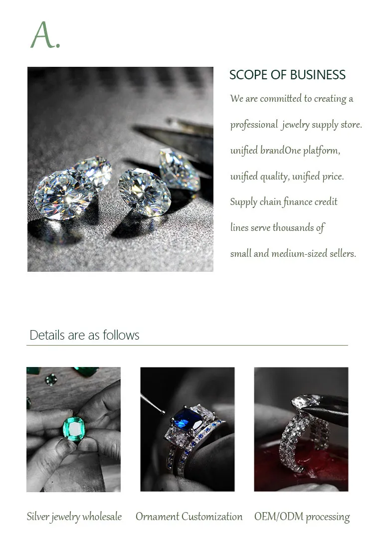 Rhodium Plated 925 Sterling Silver Zircon Water Droplets Rings display picture 4