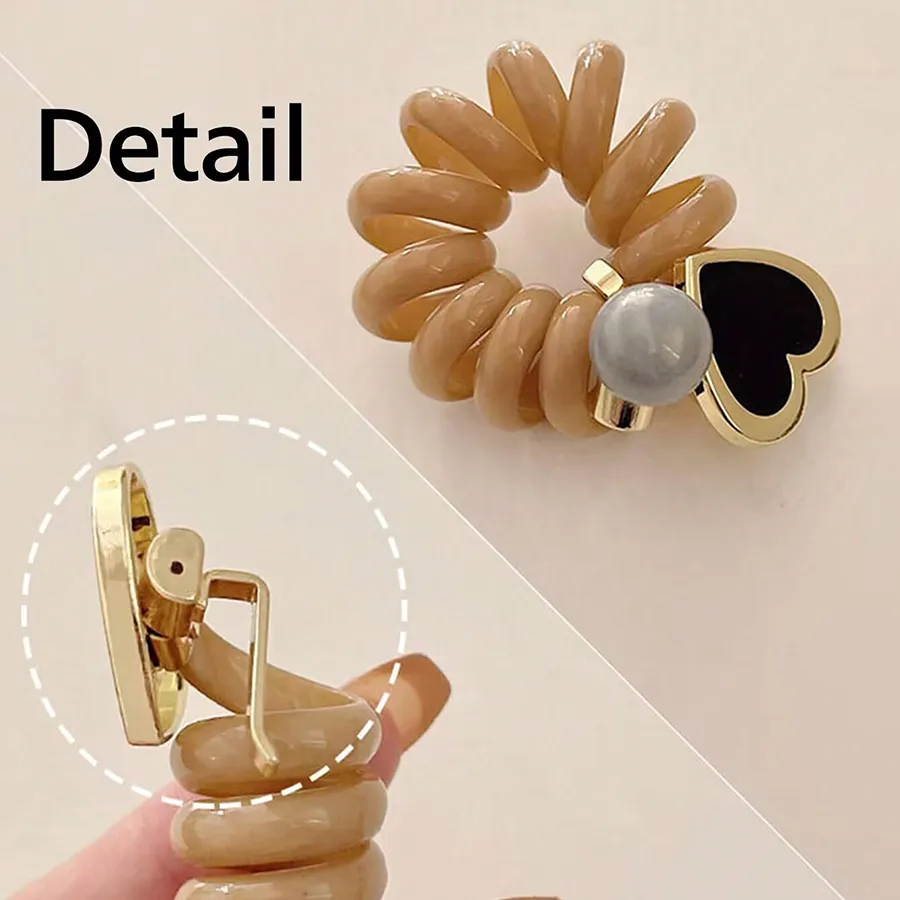 Women's Basic Sweet Heart Shape Resin Hair Tie display picture 9