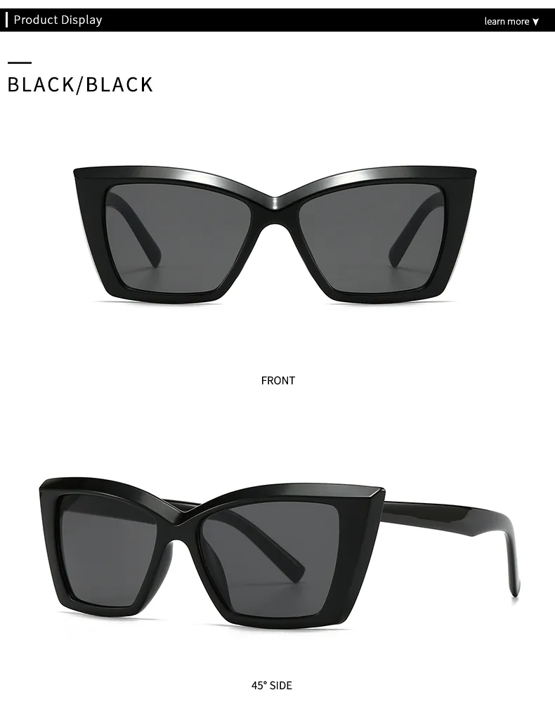 Modern Style Solid Color Pc Cat Eye Full Frame Men's Sunglasses display picture 4