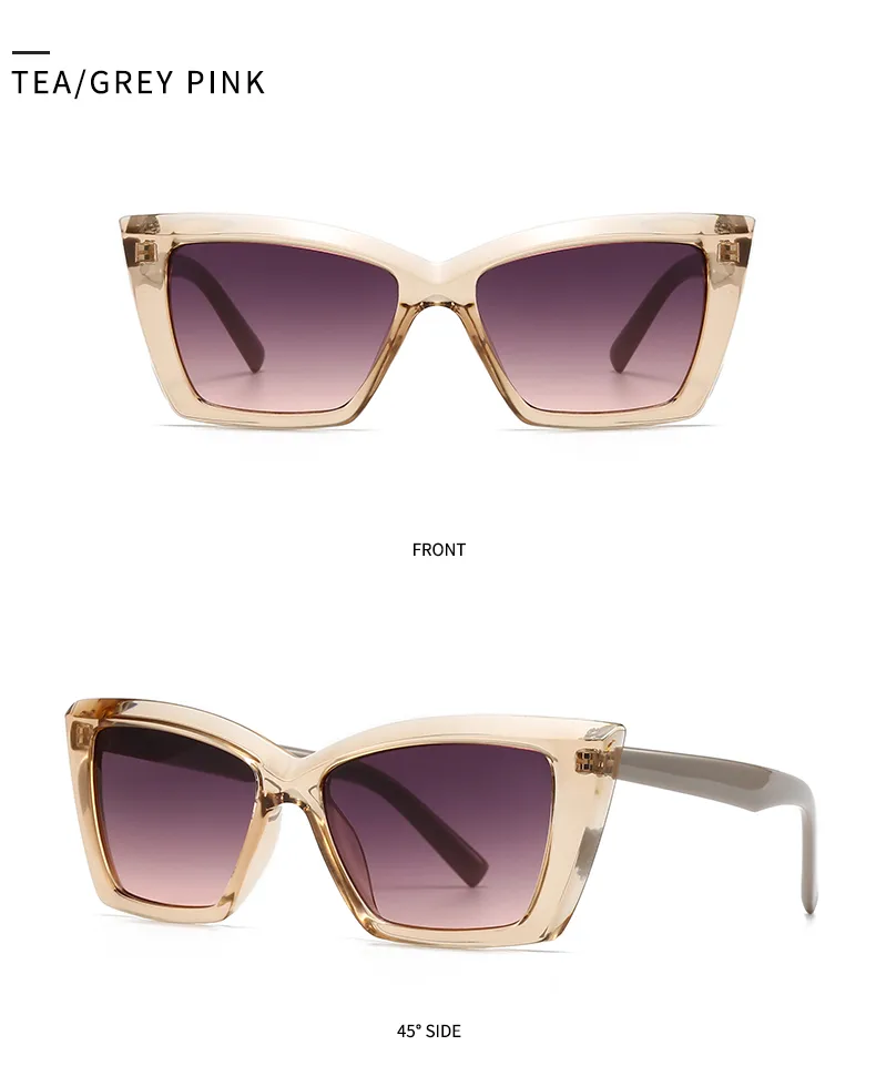 Modern Style Solid Color Pc Cat Eye Full Frame Men's Sunglasses display picture 6
