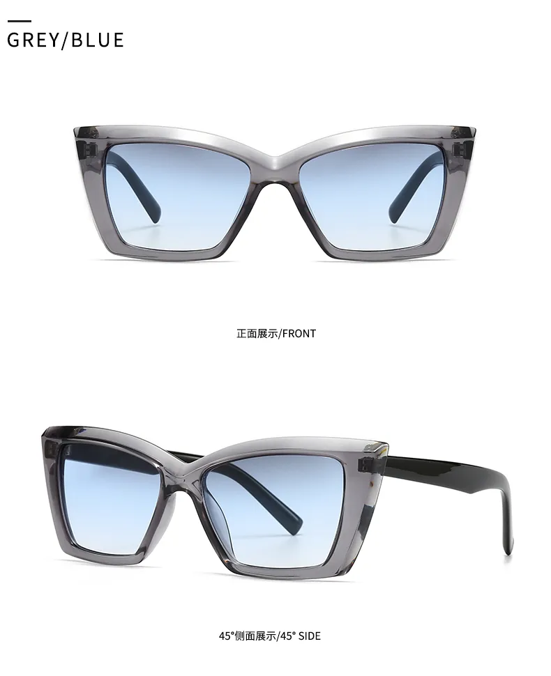 Modern Style Solid Color Pc Cat Eye Full Frame Men's Sunglasses display picture 16