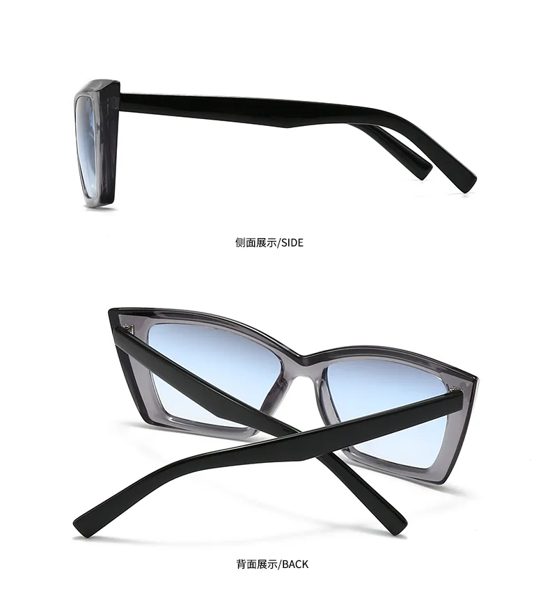 Modern Style Solid Color Pc Cat Eye Full Frame Men's Sunglasses display picture 17