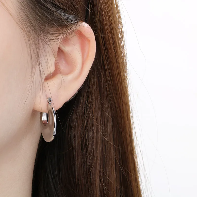 1 Pair Vintage Style Solid Color Plating 304 Stainless Steel 18K Gold Plated Earrings display picture 9