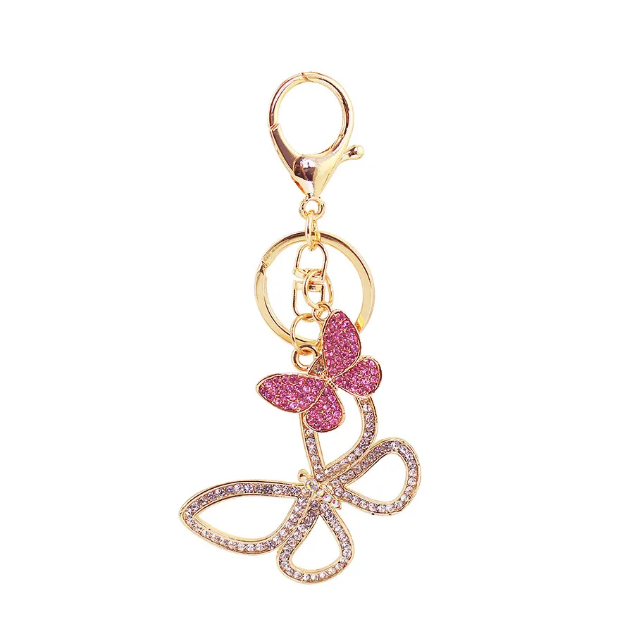 Glam Butterfly Zinc Alloy Inlay Rhinestones Women's Bag Pendant Keychain display picture 4