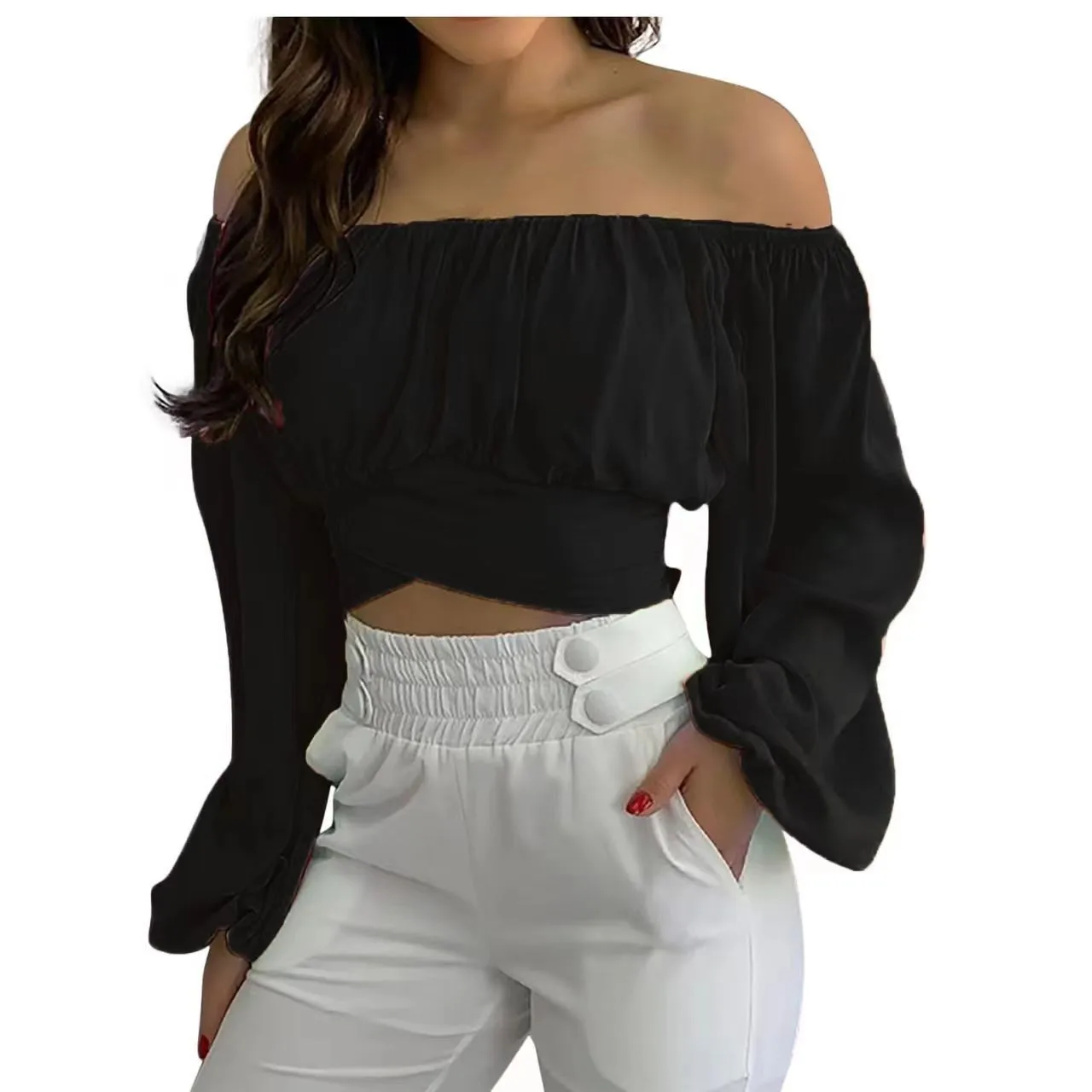Women's Long Sleeve Blouses Casual Solid Color display picture 27