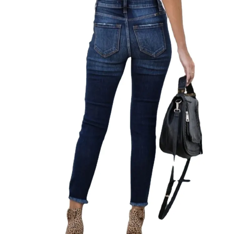 Women's Daily Street Casual Solid Color Full Length Jeans display picture 9