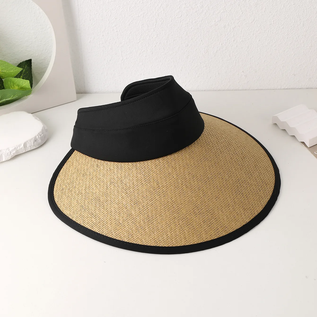 Women's Casual Simple Style Color Block Big Eaves Sun Hat display picture 1