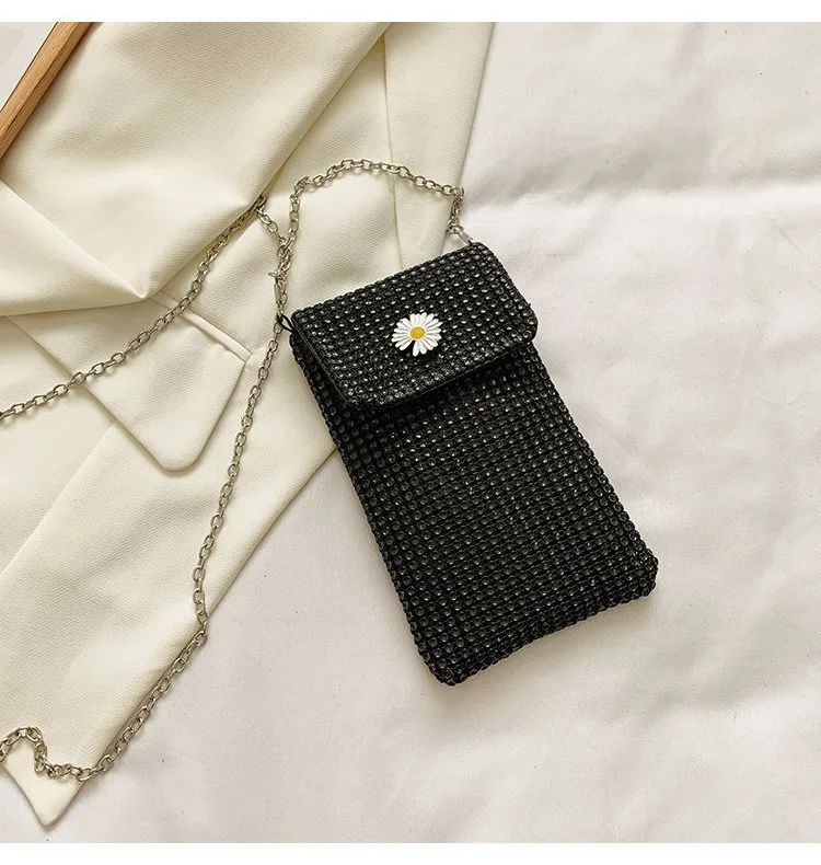 Internet Celebrity Style Casual Street Diamond Shiny Chain Shoulder Messenger Bag Trendy Fashion Shiny Personalized Phone Bag display picture 52
