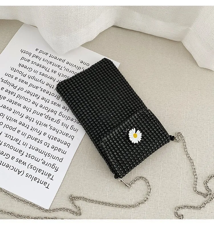 Internet Celebrity Style Casual Street Diamond Shiny Chain Shoulder Messenger Bag Trendy Fashion Shiny Personalized Phone Bag display picture 53