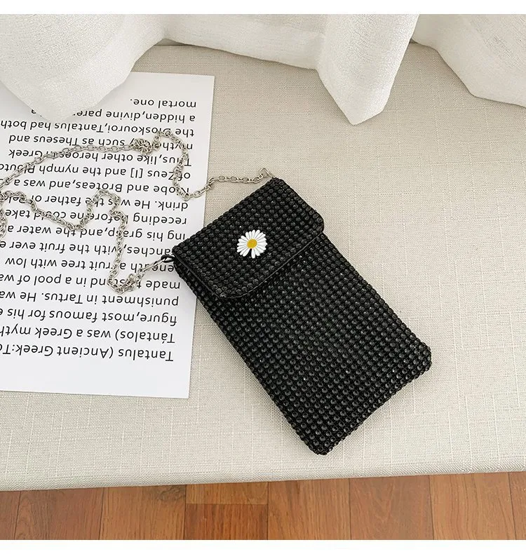 Internet Celebrity Style Casual Street Diamond Shiny Chain Shoulder Messenger Bag Trendy Fashion Shiny Personalized Phone Bag display picture 55