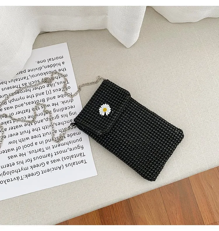 Internet Celebrity Style Casual Street Diamond Shiny Chain Shoulder Messenger Bag Trendy Fashion Shiny Personalized Phone Bag display picture 57
