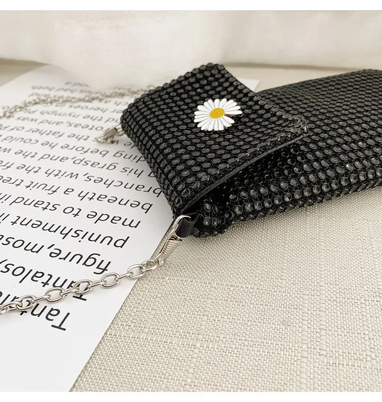 Internet Celebrity Style Casual Street Diamond Shiny Chain Shoulder Messenger Bag Trendy Fashion Shiny Personalized Phone Bag display picture 58