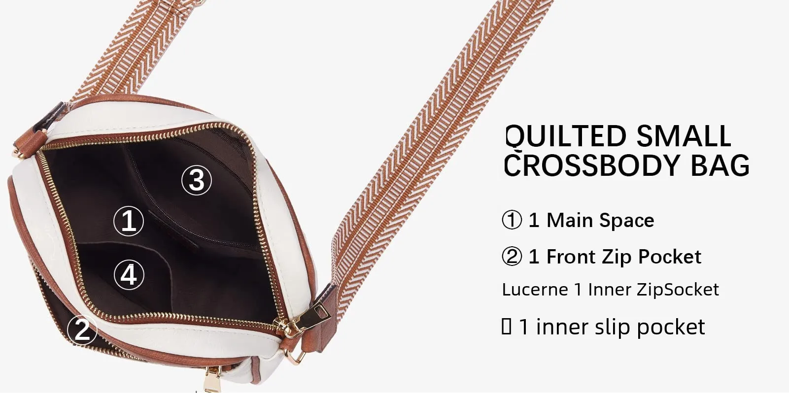 In Stock  Hot Sale Quilted Embroidered Plaid Color Matching Retro Shoulder Bag Zipper Shoulder Strap Messenger Bag Wallet Small Square Bag display picture 21