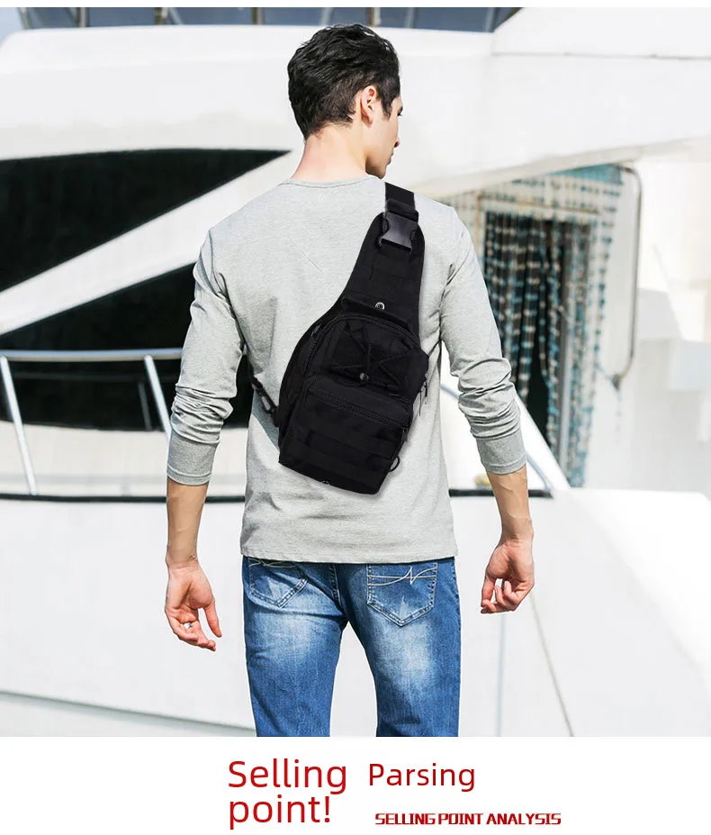 Junsheng  New Men's Chest Bag Oxford Bag Crossbody Bag Men's Shoulder Bag Korean Style Small Backpack Casual Waist display picture 3