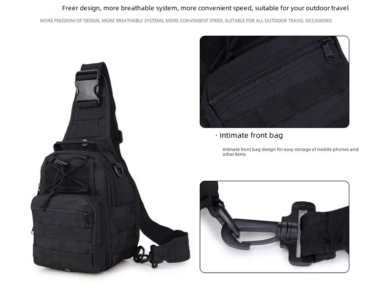 Junsheng  New Men's Chest Bag Oxford Bag Crossbody Bag Men's Shoulder Bag Korean Style Small Backpack Casual Waist display picture 4