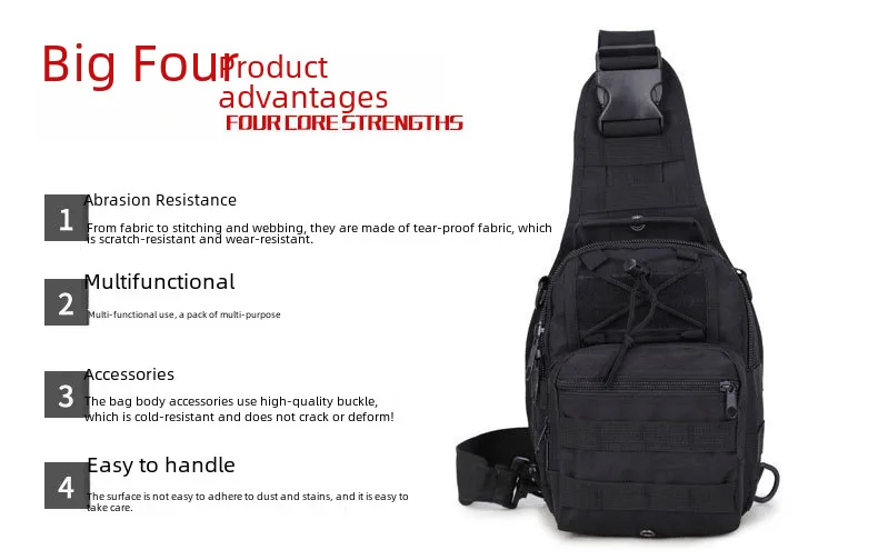 Junsheng  New Men's Chest Bag Oxford Bag Crossbody Bag Men's Shoulder Bag Korean Style Small Backpack Casual Waist display picture 8