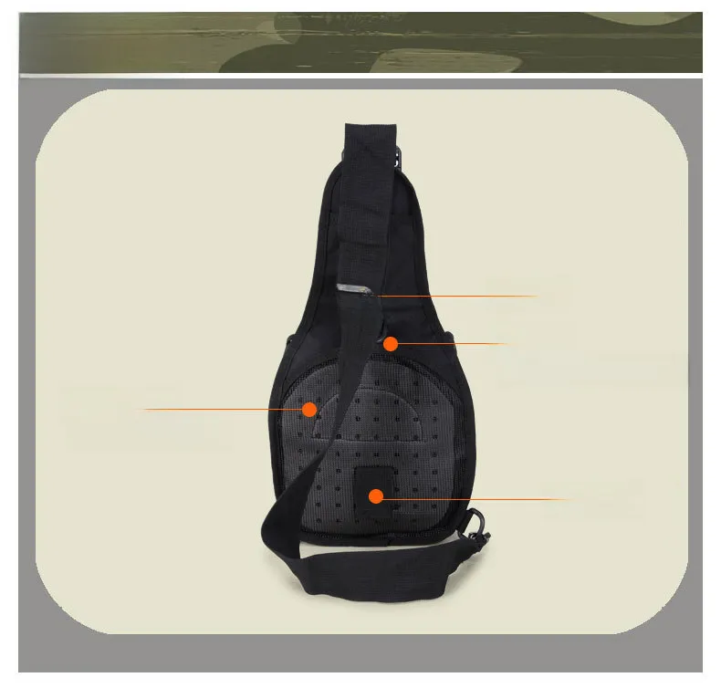 Junsheng  New Men's Chest Bag Oxford Bag Crossbody Bag Men's Shoulder Bag Korean Style Small Backpack Casual Waist display picture 13