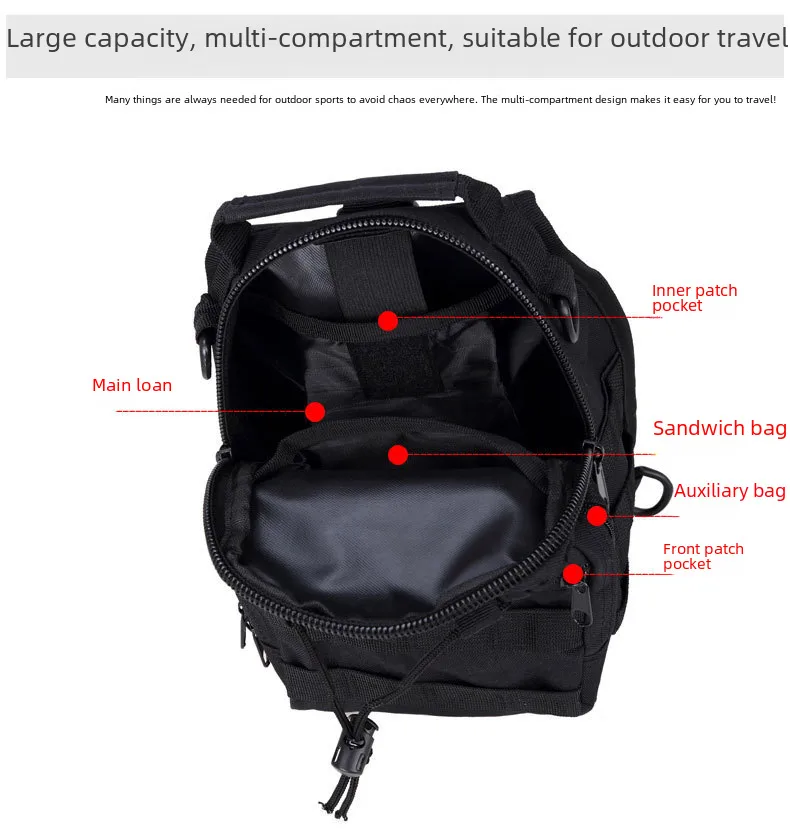 Junsheng  New Men's Chest Bag Oxford Bag Crossbody Bag Men's Shoulder Bag Korean Style Small Backpack Casual Waist display picture 30
