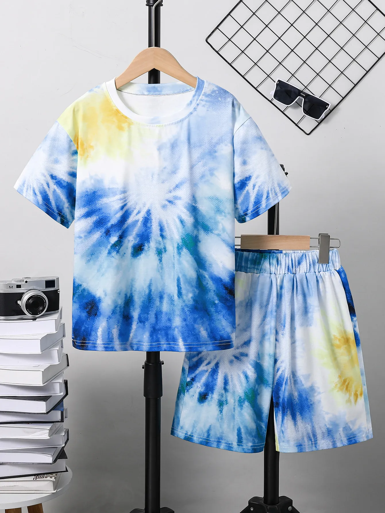 Casual Tie Dye Polyester Boys Clothing Sets display picture 6