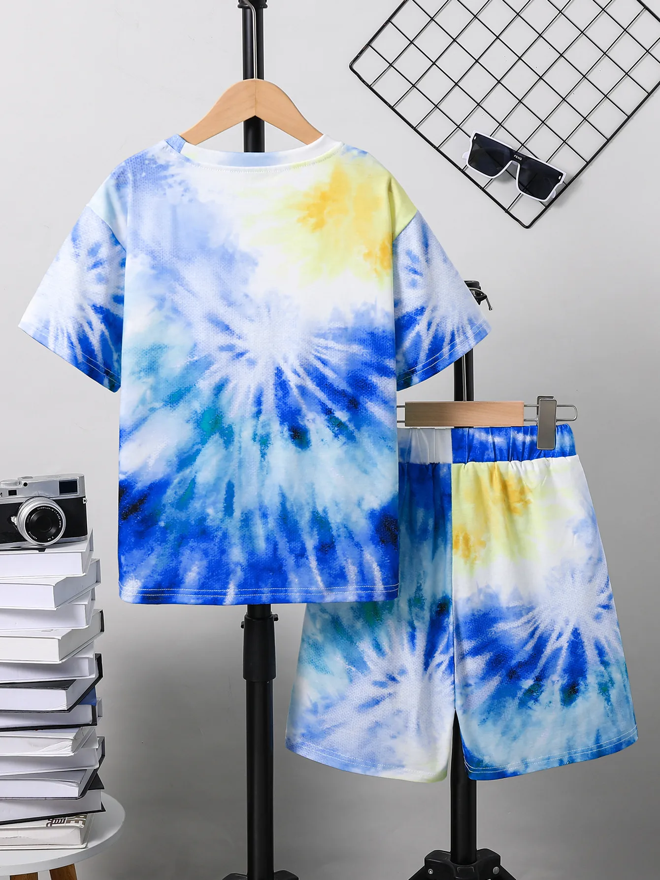 Casual Tie Dye Polyester Boys Clothing Sets display picture 7