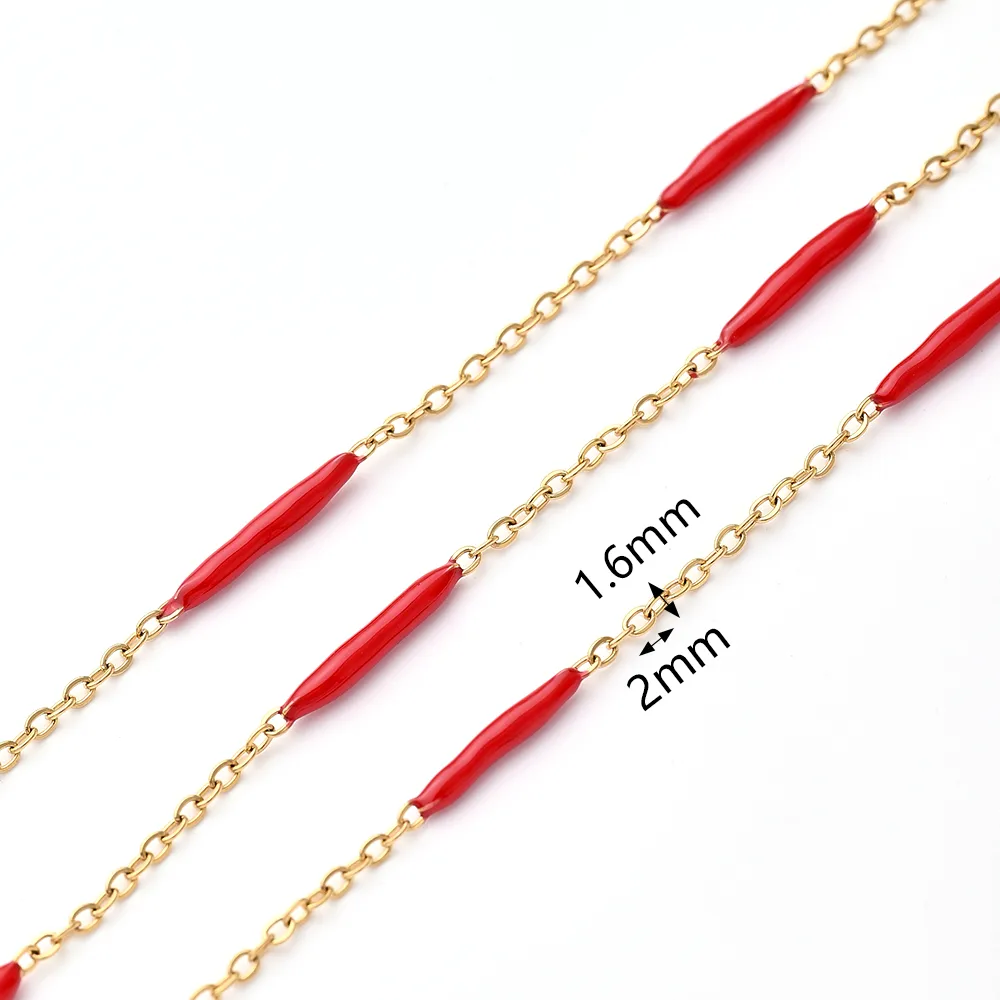 1 Roll 5 M 304 Stainless Steel 18K Gold Plated Polished Cable Chain Jewelry Accessories display picture 15