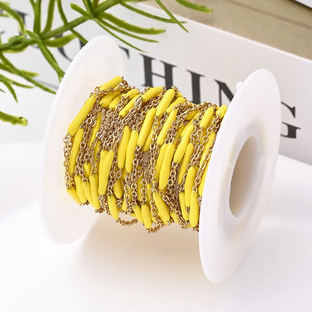 1 Roll 5 M 304 Stainless Steel 18K Gold Plated Polished Cable Chain Jewelry Accessories display picture 2