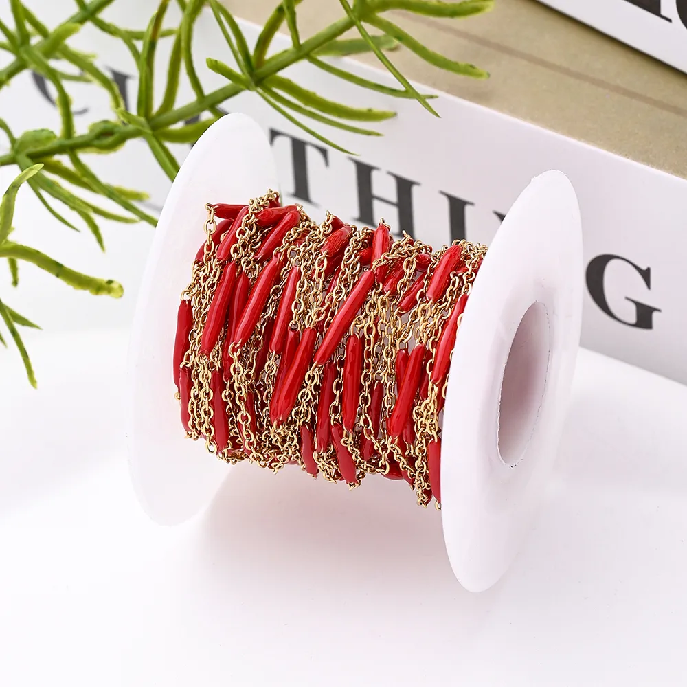1 Roll 5 M 304 Stainless Steel 18K Gold Plated Polished Cable Chain Jewelry Accessories display picture 12