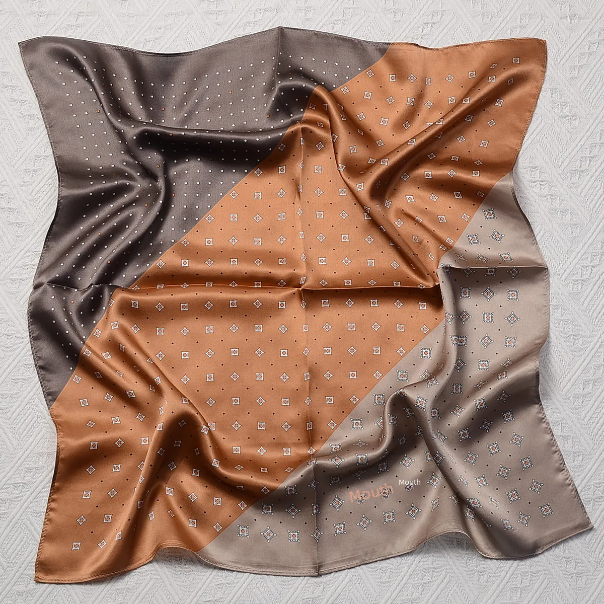 Silk Scarf Women's Spring Fashion Striped  Silk Scarf  70 Square Scarf Advanced Sunscreen Scarf Wholesale display picture 13
