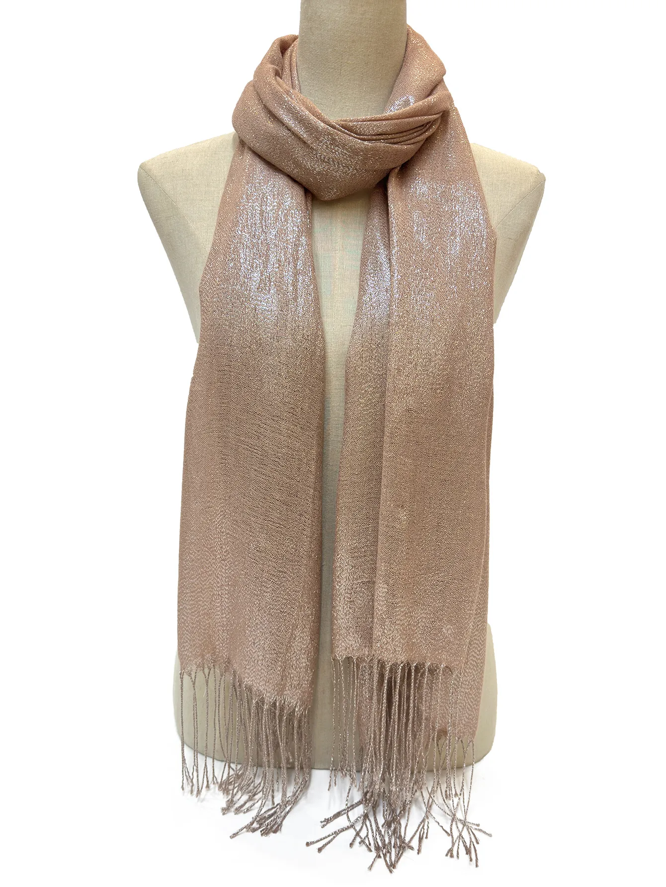 Exclusive For New   Women's Shawl Autumn And Summer Women Tassel Silver Silk Ball Dinner Party Scarf display picture 26
