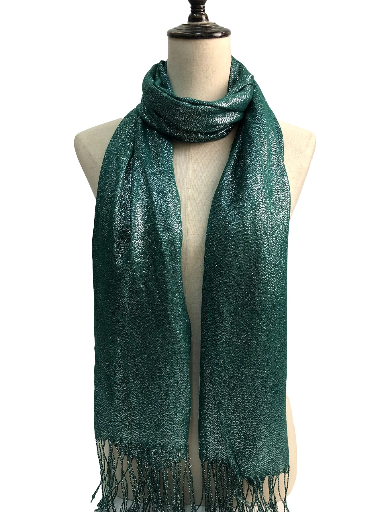Exclusive For New   Women's Shawl Autumn And Summer Women Tassel Silver Silk Ball Dinner Party Scarf display picture 33