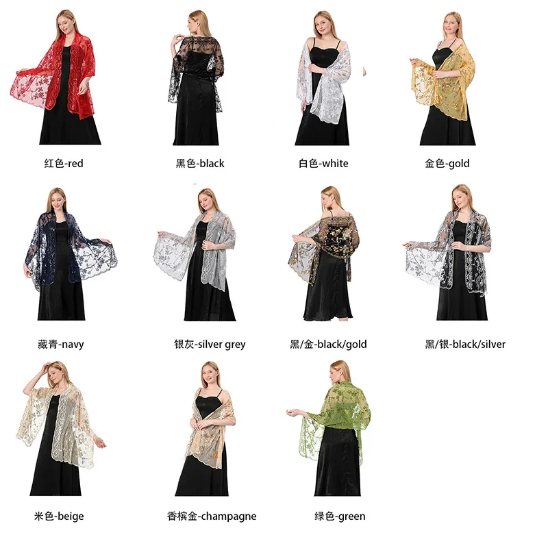 Hot New Arrival Sequin Shawl Wedding Dress Evening Dress Cheongsam Shawl Bridesmaid Shawl Scarf Women display picture 1