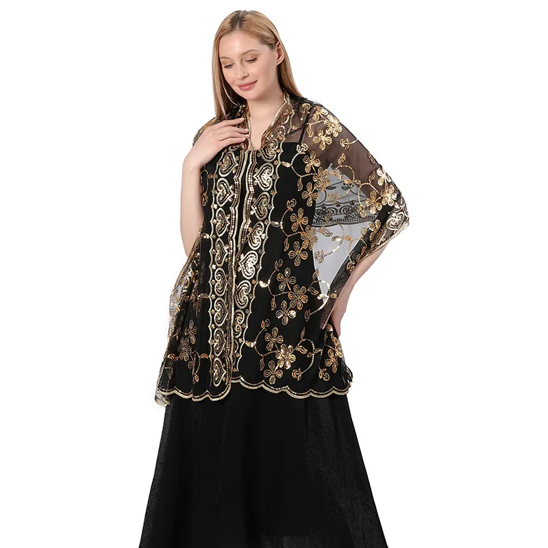 Hot New Arrival Sequin Shawl Wedding Dress Evening Dress Cheongsam Shawl Bridesmaid Shawl Scarf Women display picture 11