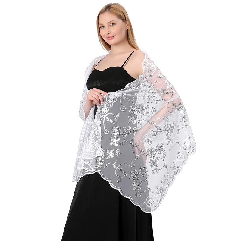 Hot New Arrival Sequin Shawl Wedding Dress Evening Dress Cheongsam Shawl Bridesmaid Shawl Scarf Women display picture 23