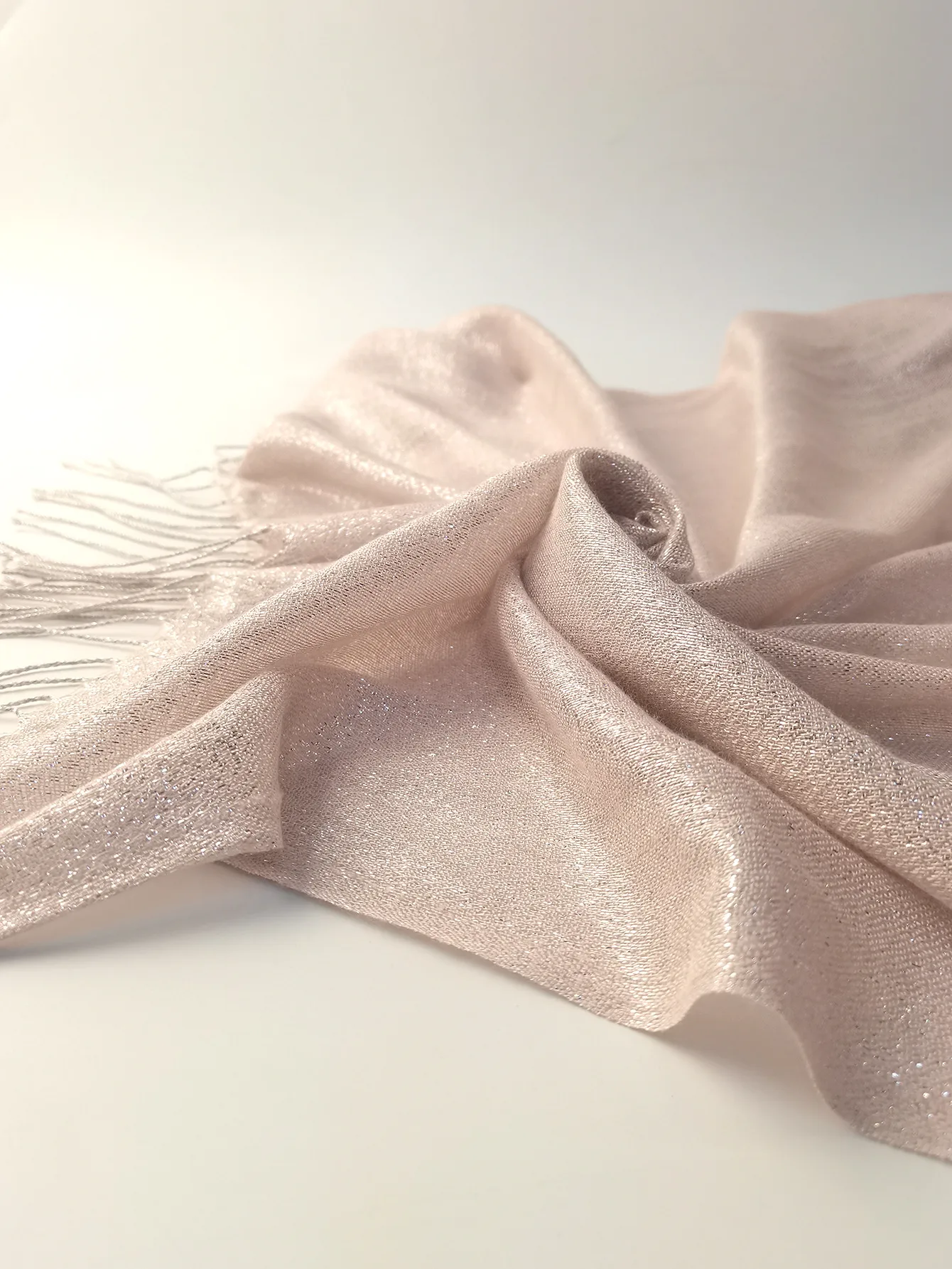 Exclusive For New   Women's Shawl Autumn And Summer Women Tassel Silver Silk Ball Dinner Party Scarf display picture 46