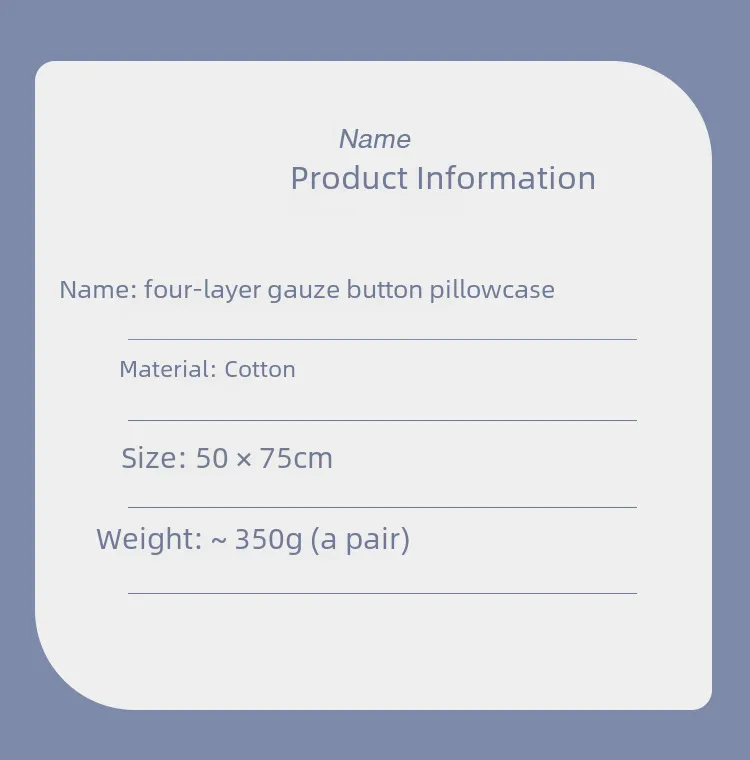 Cotton Gauze Pillowcase One-piece All-inclusive Side Snap Button Fixed Non-slip Pillowcase Cotton Pillow Cover One-piece display picture 10