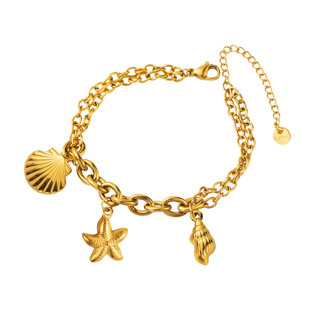 Casual Beach Starfish Dolphin Hippocampus 304 Stainless Steel Bracelets In Bulk display picture 1