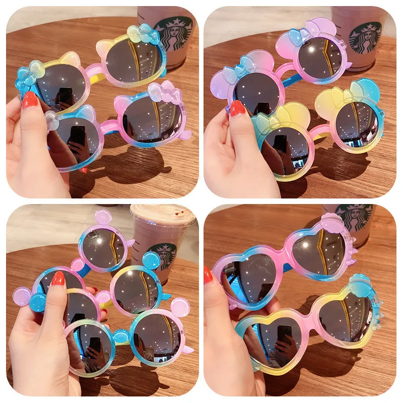 Little Red Book Children's Sunglasses Cute Princess Gradient Cartoon Men's And Women's Sunglasses Children's Colorful Sun Protection Sun Shade Trendy Glasses display picture 1