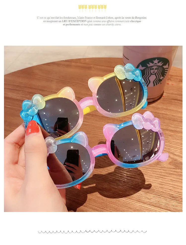 Little Red Book Children's Sunglasses Cute Princess Gradient Cartoon Men's And Women's Sunglasses Children's Colorful Sun Protection Sun Shade Trendy Glasses display picture 2