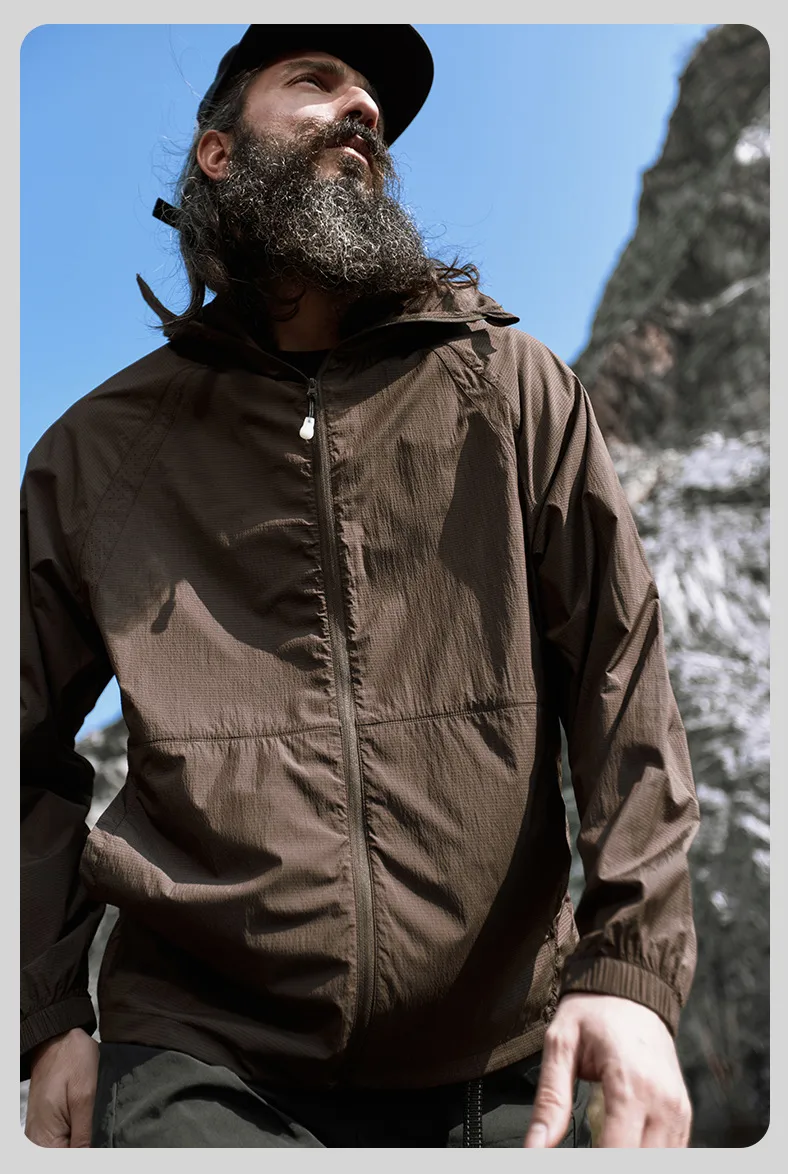 Jie Zhan Men's Wear | UPF100 Light Original Yarn Sunscreen Clothing  Spring/Summer New Outdoor Sunscreen Clothing Hooded Coat display picture 7