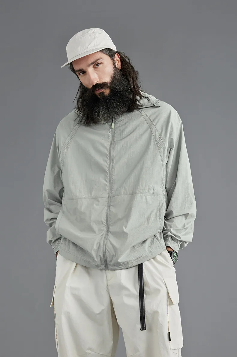 Jie Zhan Men's Wear | UPF100 Light Original Yarn Sunscreen Clothing  Spring/Summer New Outdoor Sunscreen Clothing Hooded Coat display picture 9