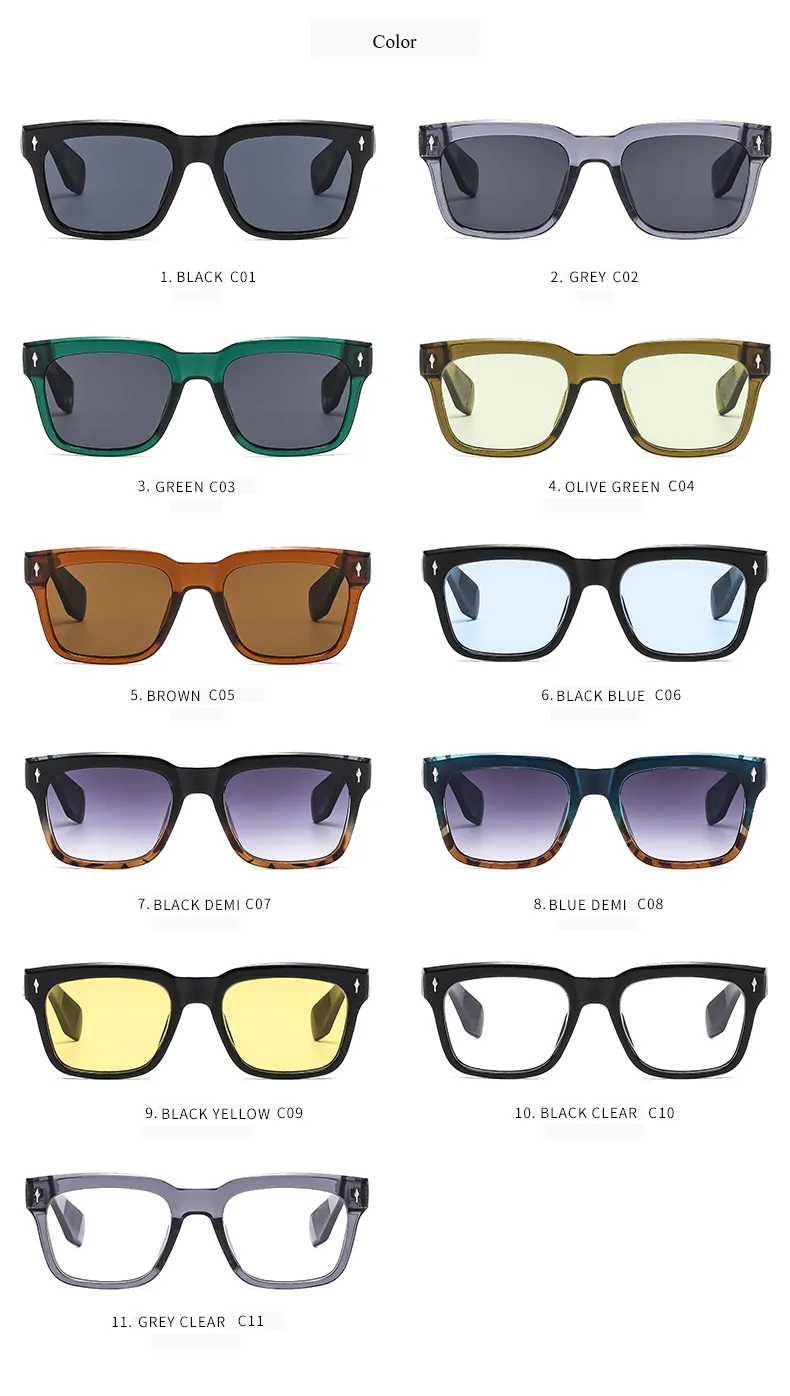 Basic Vintage Style Classic Style Solid Color Pc Square Full Frame Women's Sunglasses display picture 9