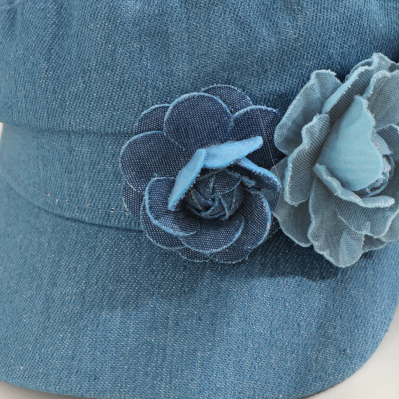 Women's Elegant Japanese Style Artistic Flower Appliques Curved Eaves Newsboy Cap display picture 2