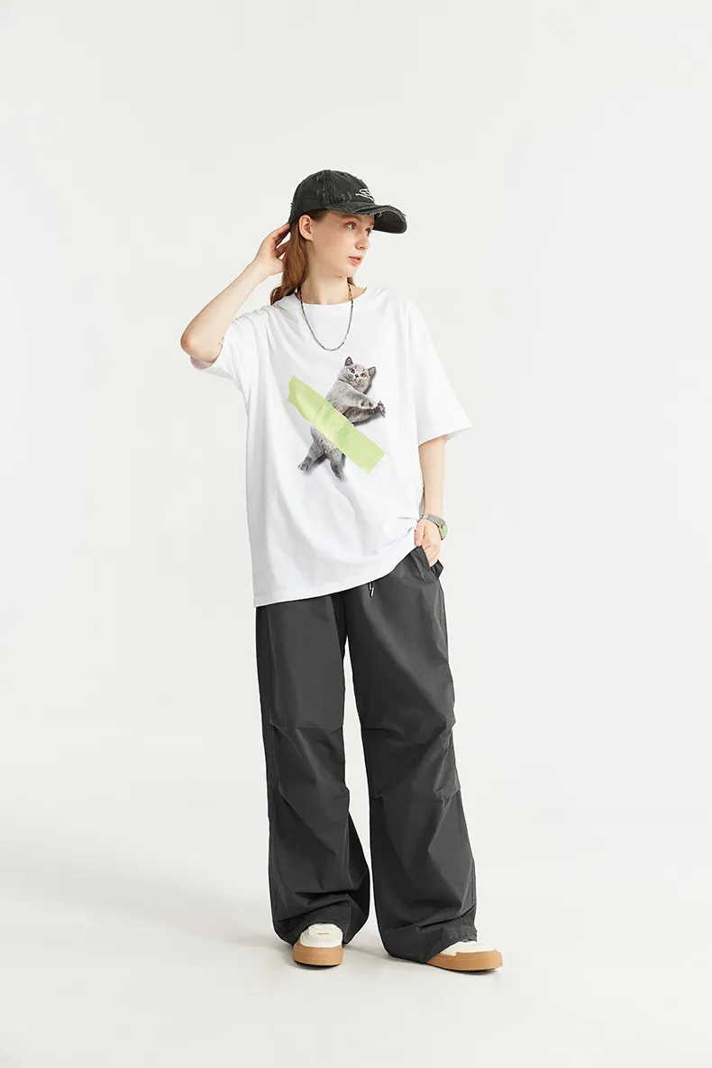 Jie Zhan Men's Wear | Clothing Wash Water Wide Leg Paratrooper Pants  Spring/Summer New Asut Dye Large Pocket Crane Pants display picture 6