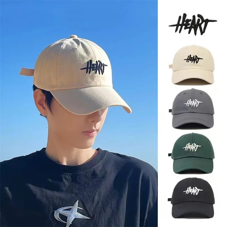 New Hat Women's Korean-style Fashionable Solid Color Embroidered Japanese Baseball Cap Women's Versatile Student Simple Sun Protection Peaked Cap display picture 2