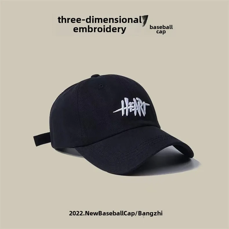 New Hat Women's Korean-style Fashionable Solid Color Embroidered Japanese Baseball Cap Women's Versatile Student Simple Sun Protection Peaked Cap display picture 7