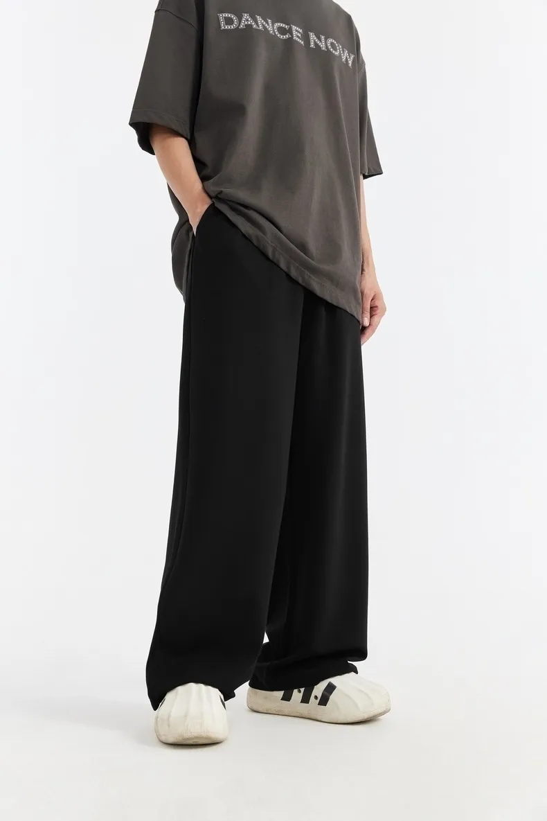ABS Men's Clothing | Cool Feeling Wide Leg Pants  Spring And Summer Tide Brand New Loose Casual Wide Leg Two-wear Pants Men display picture 13