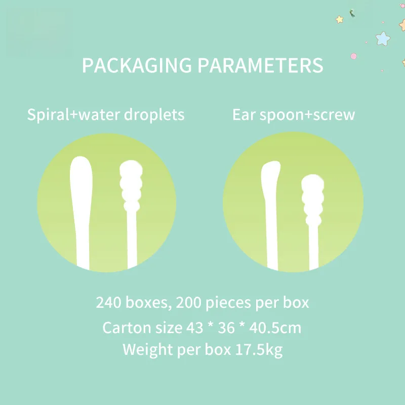 Baby Cotton Swab Baby Double Ear Spoon Cotton Swab Cleaning Ear Digging Newborn Children's Booger Cotton Stick display picture 2