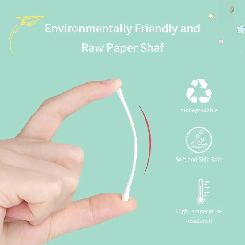 Baby Cotton Swab Baby Double Ear Spoon Cotton Swab Cleaning Ear Digging Newborn Children's Booger Cotton Stick display picture 4